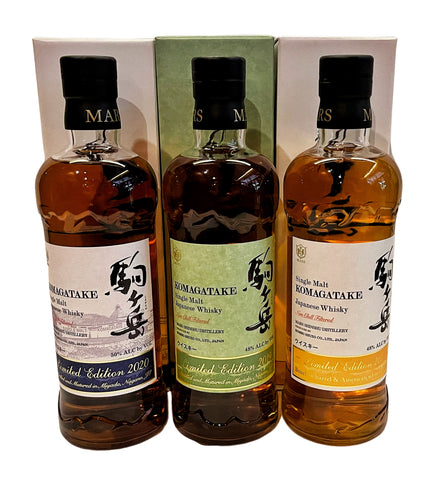 Mars Komagatake Limited Ed 2018-2020 Trio Single Malt Japanese Whisky Set