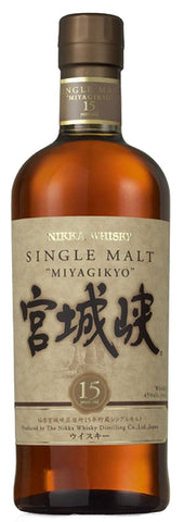 Miyagikyo 15 Single Malt Japanese Whisky, 700ml 45% ABV