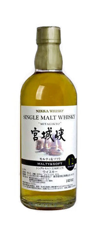 Miyagikyo Malty & Soft 12 year old Single Malt Japanese Whisky (500ml, 55%)