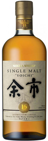 Yoichi 15 Single Malt Japanese Whisky, 700ml 45% ABV